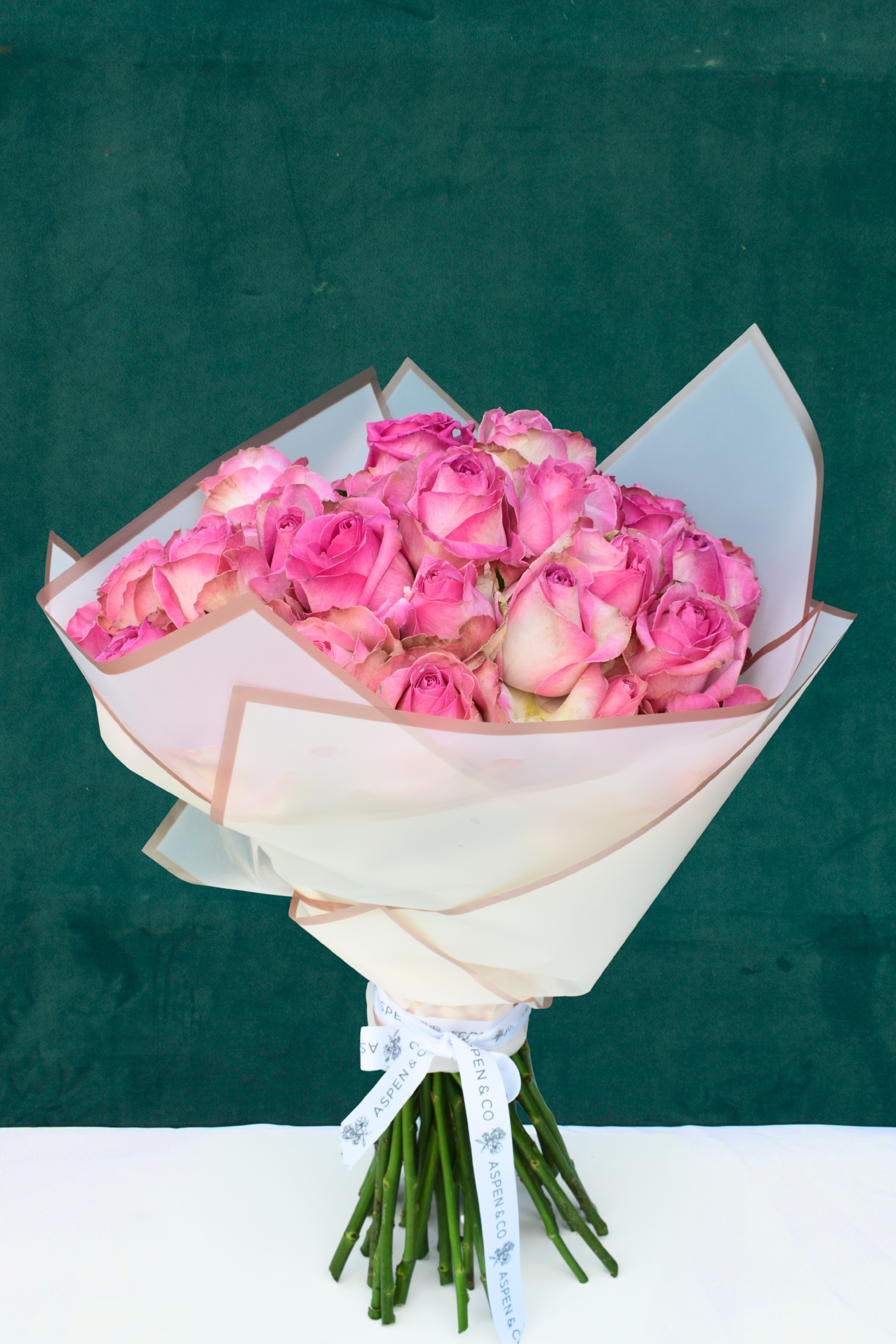 Pink Roses Classic Pink Rose Classic Bouquet – Aspen&Co